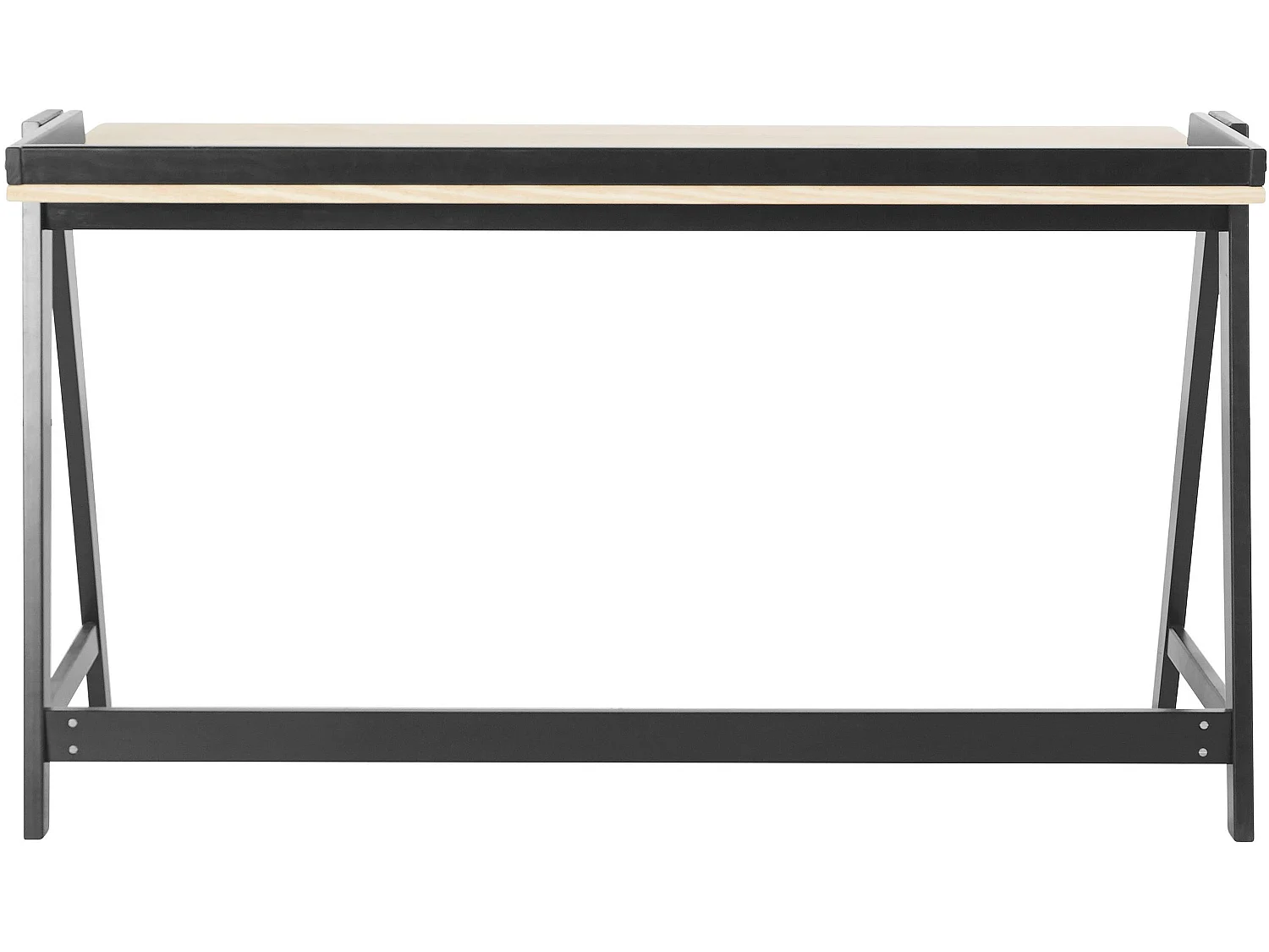 Cruz | Bureau Pin en Noir Nature