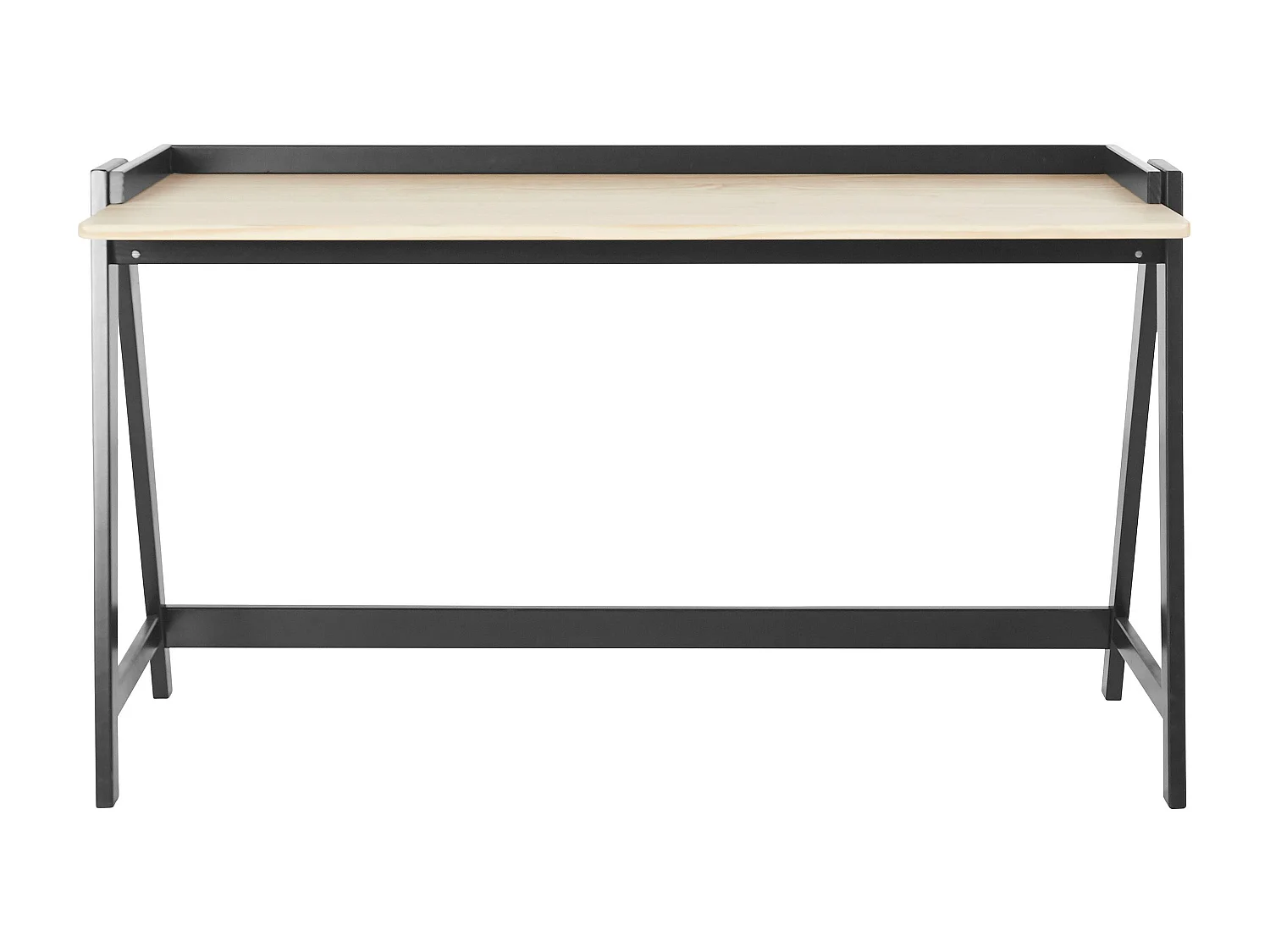 Cruz | Bureau Pin en Noir Nature