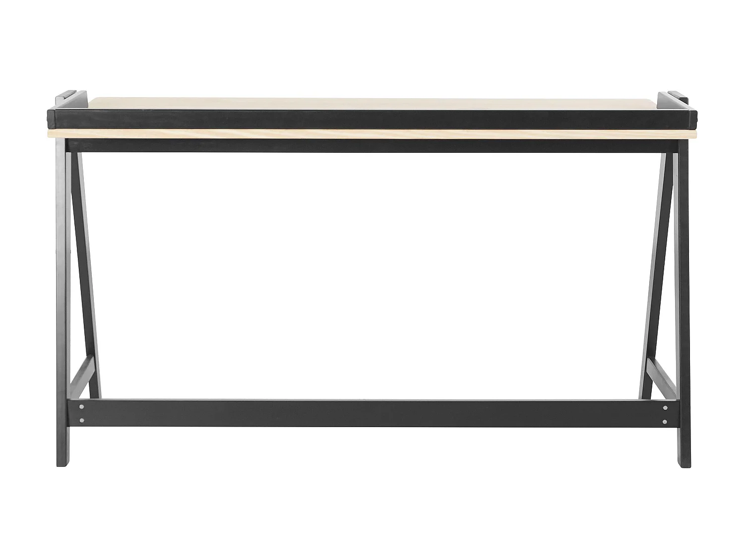 Cruz | Bureau Pin en Noir Nature