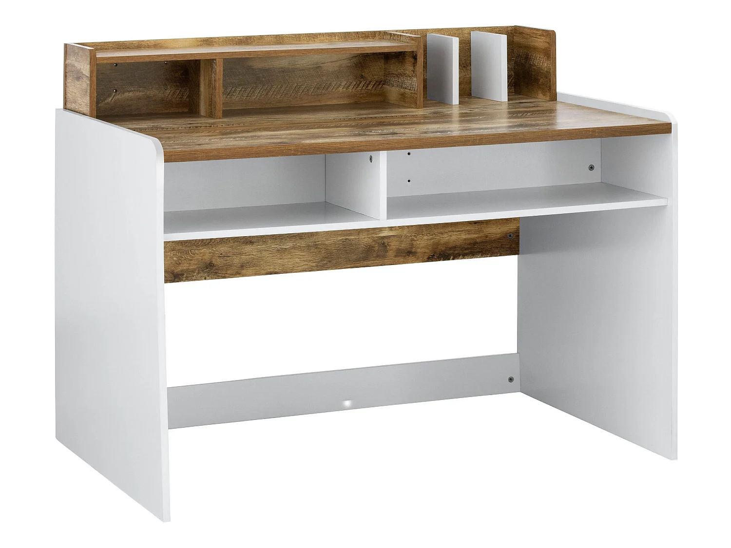 Castor|Bureau en blanc / chêne