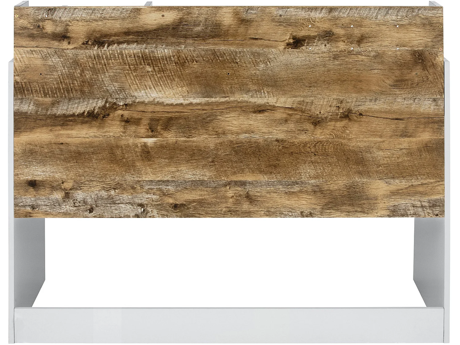 Bureau met zwenkwielen Wit eiken