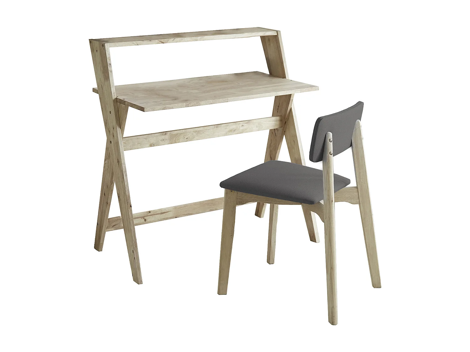 Mickey | Bureau + chaise Anthracite Nature