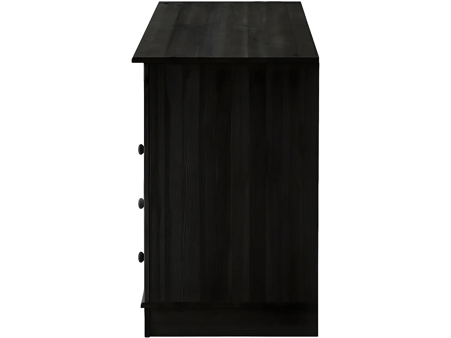 Anita | Bureau avec 3 tiroirs et 1 porte en pin Marron