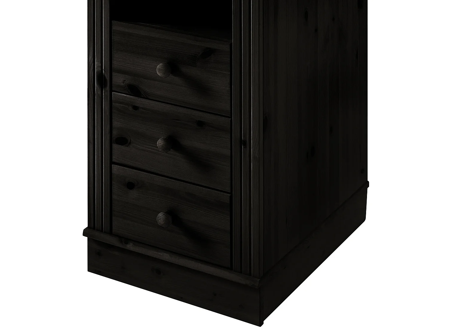 Escritorio con 3 Cajones y 1 Puerta en Pino Marrón