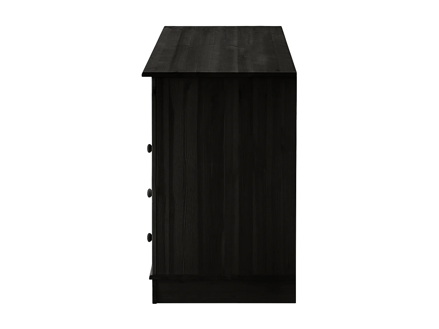 Anita | Bureau avec 3 tiroirs et 1 porte en pin Marron