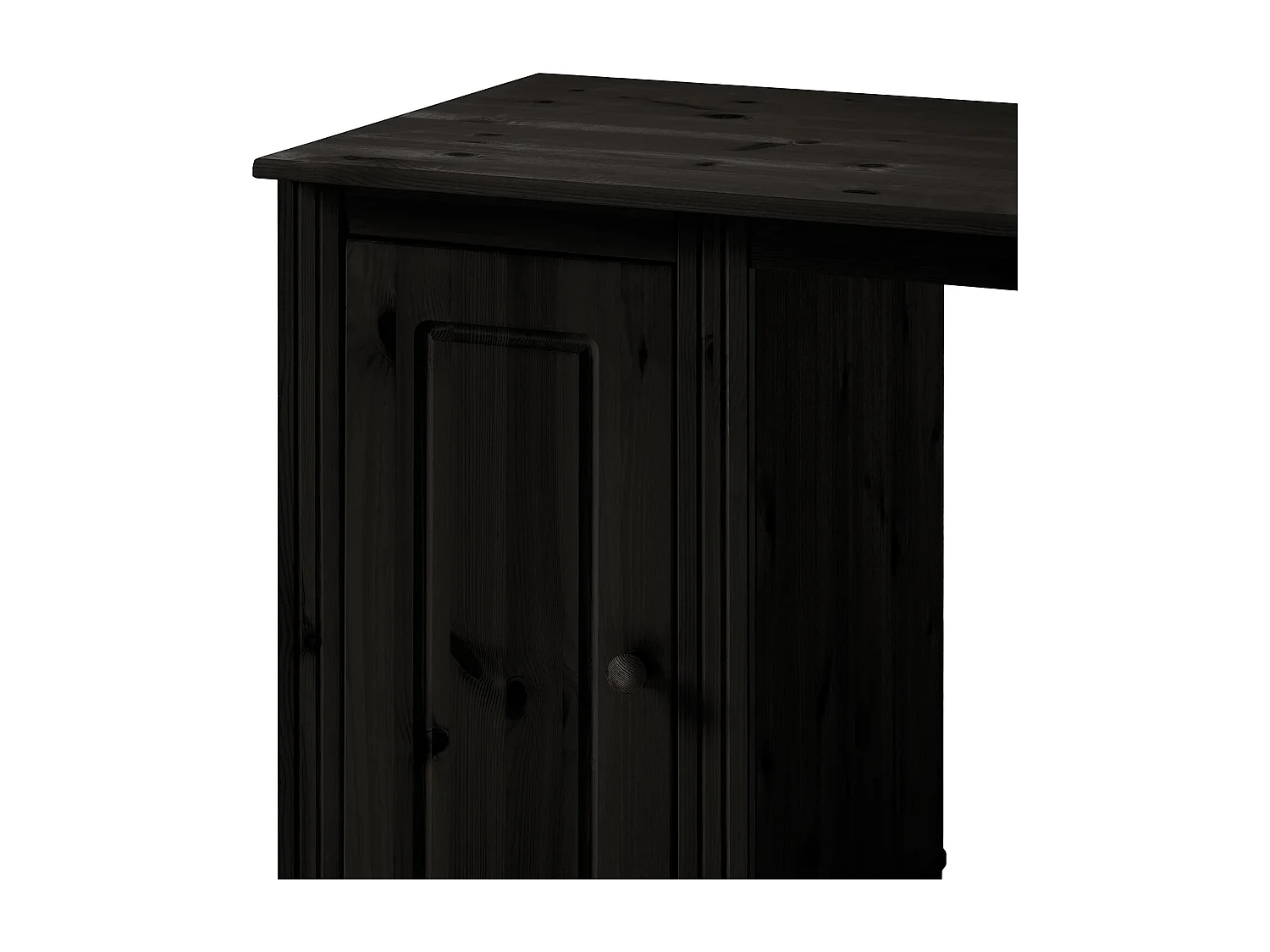 Anita | Bureau avec 3 tiroirs et 1 porte en pin Marron