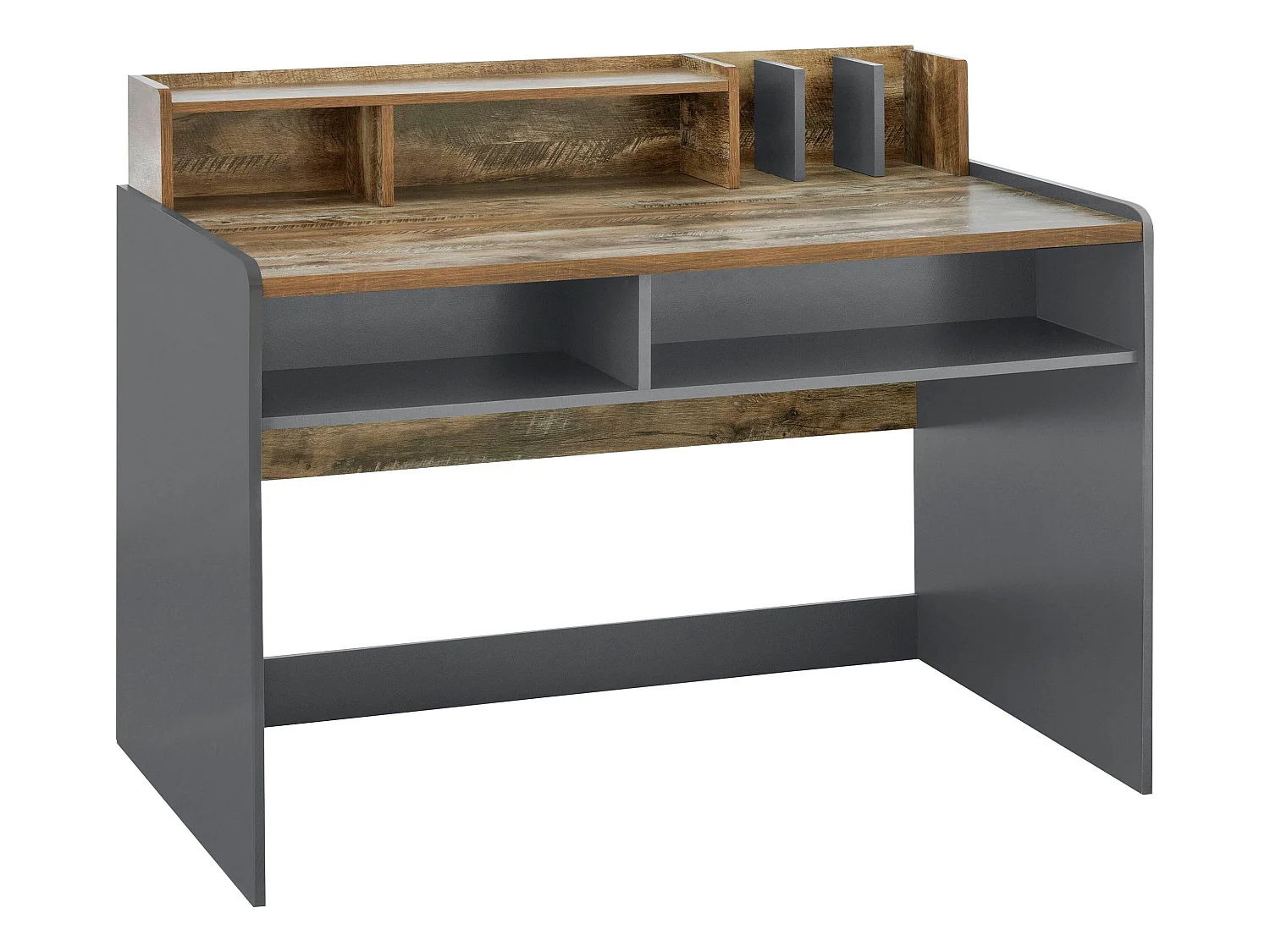 Castor|Bureau en gris / chêne