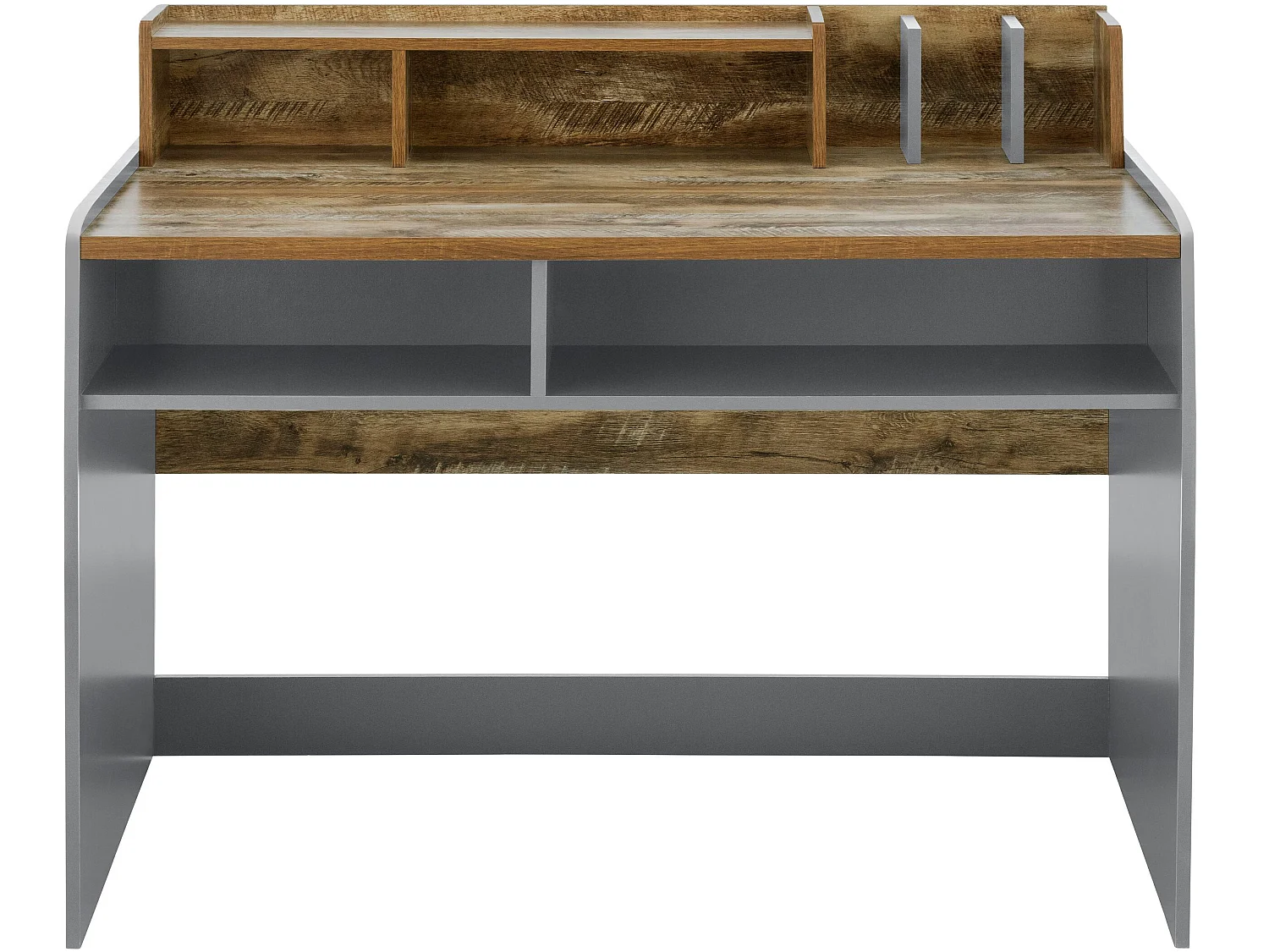 Bureau met zwenkwielen Grijs eiken