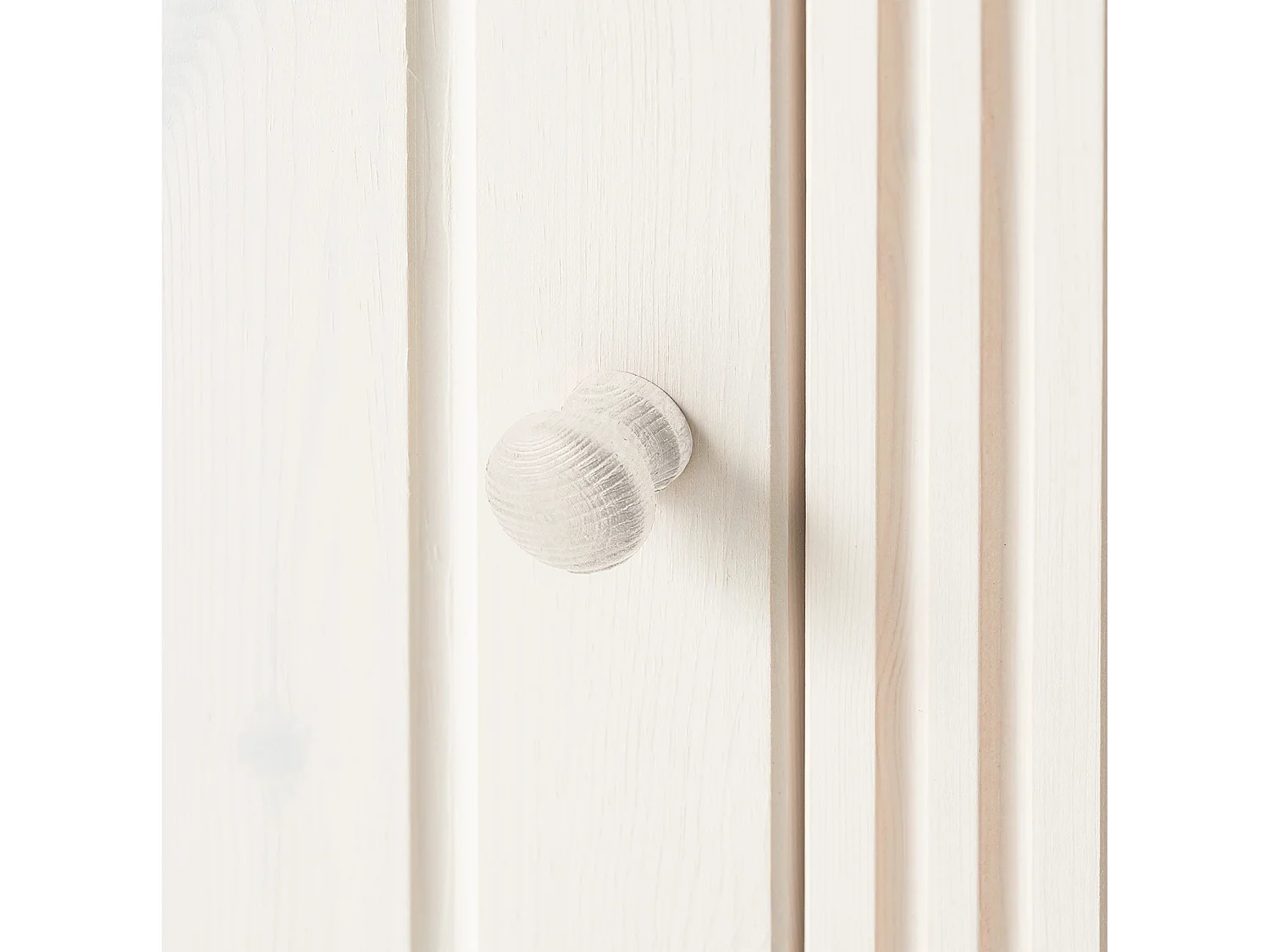 Anita|Bureau avec 3 tiroirs et 1 porte en pin blanc