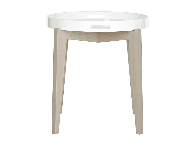 Table d'appoint Blanc et gris 50 X 50 X 54.1 cm - Cornie