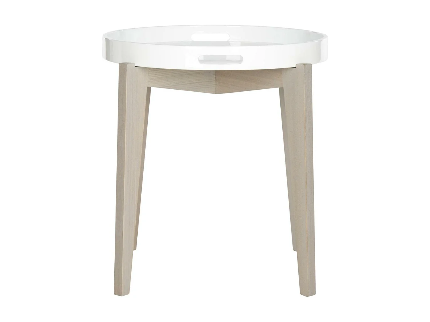 Table d'appoint Blanc et gris 50 X 50 X 54.1 cm - Cornie