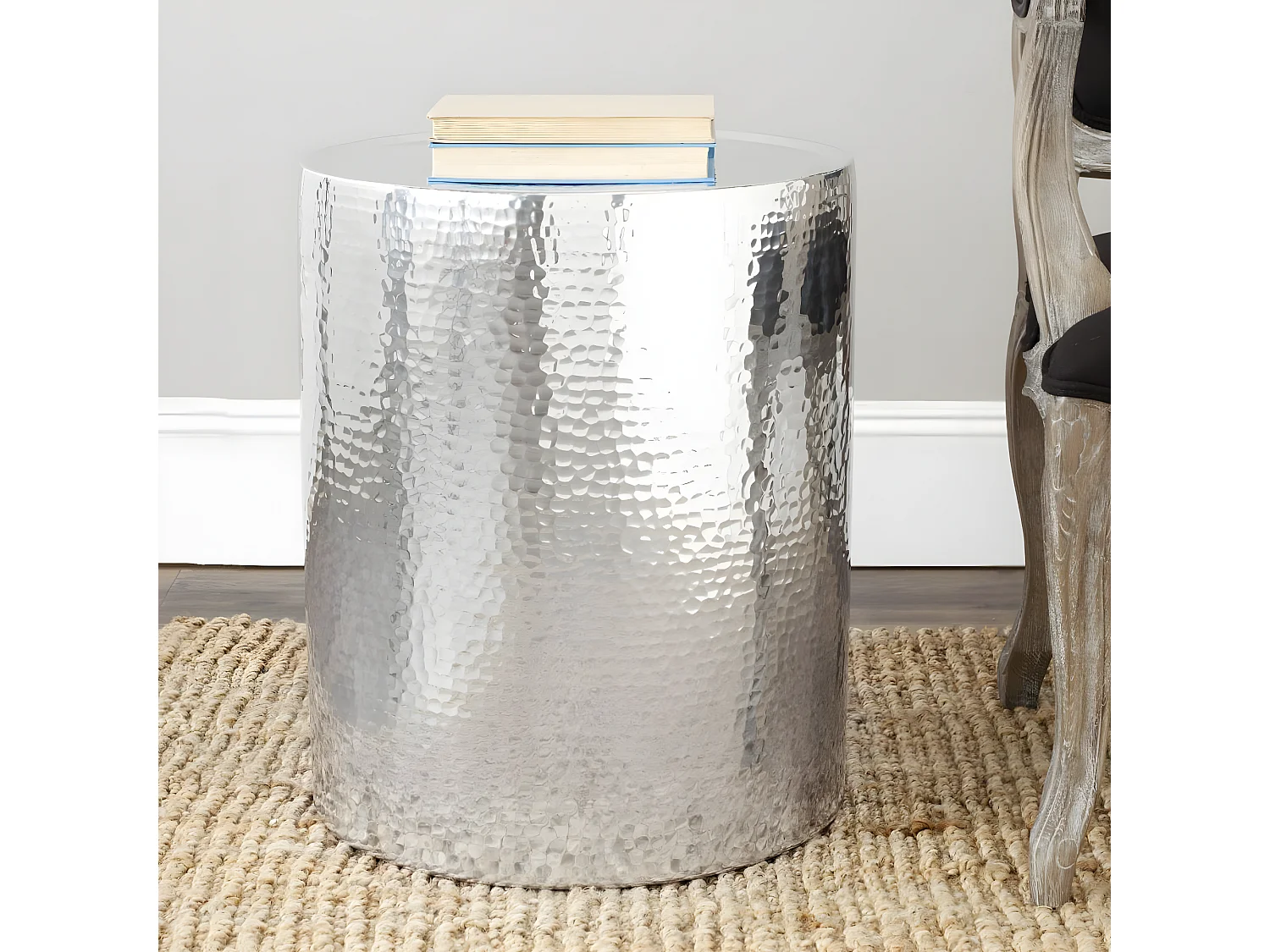 Table d'appoint Argent 44 X 44 X 53.08 cm - Clytie