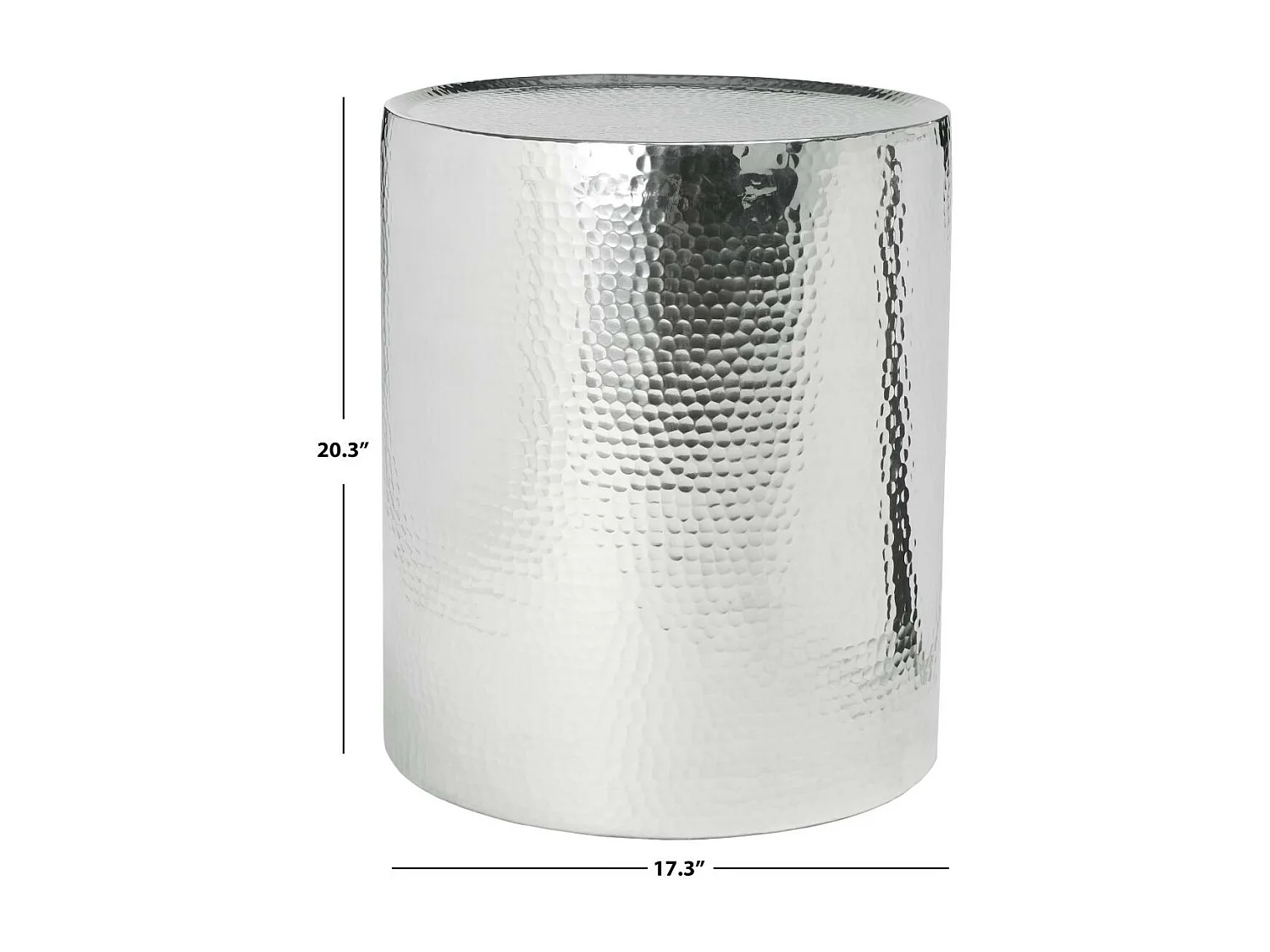 Table d'appoint Argent 44 X 44 X 53.08 cm - Clytie