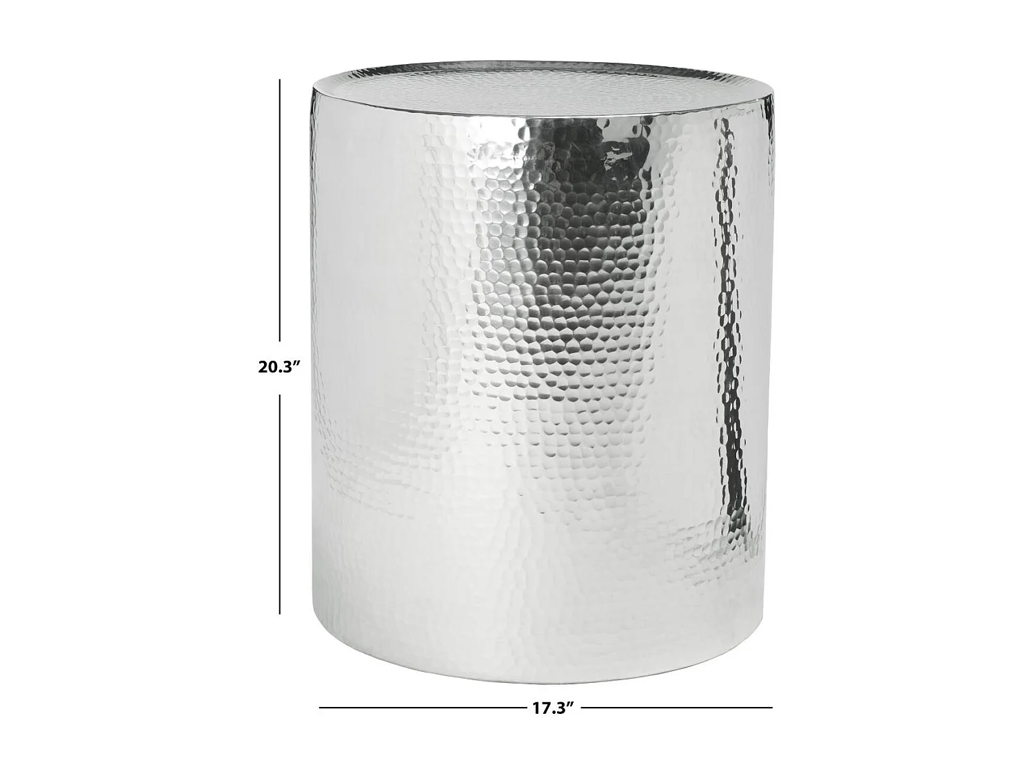 Table d'appoint Argent 44 X 44 X 53.08 cm - Clytie