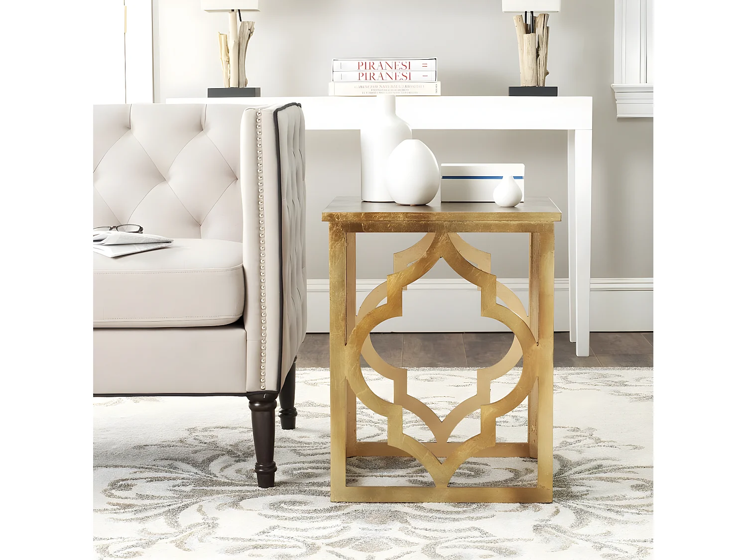 Table d'appoint Or 48 X 48 X 58.42 cm - Velda