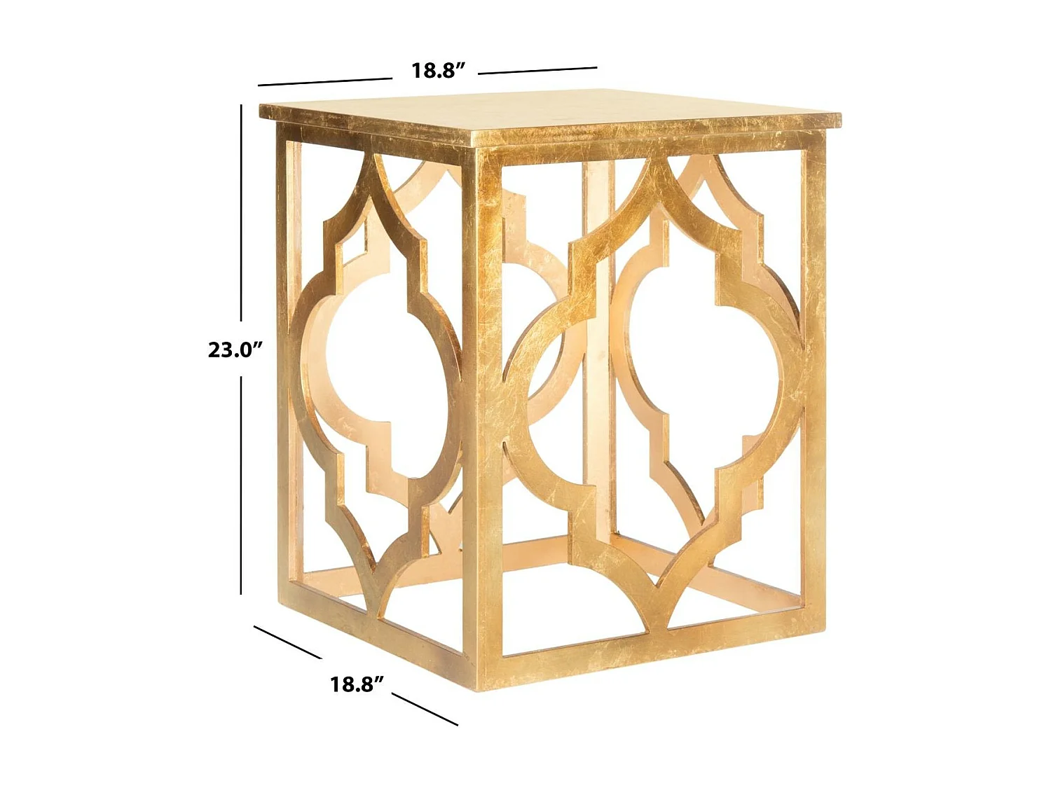 Table d'appoint Or 48 X 48 X 58.42 cm - Velda