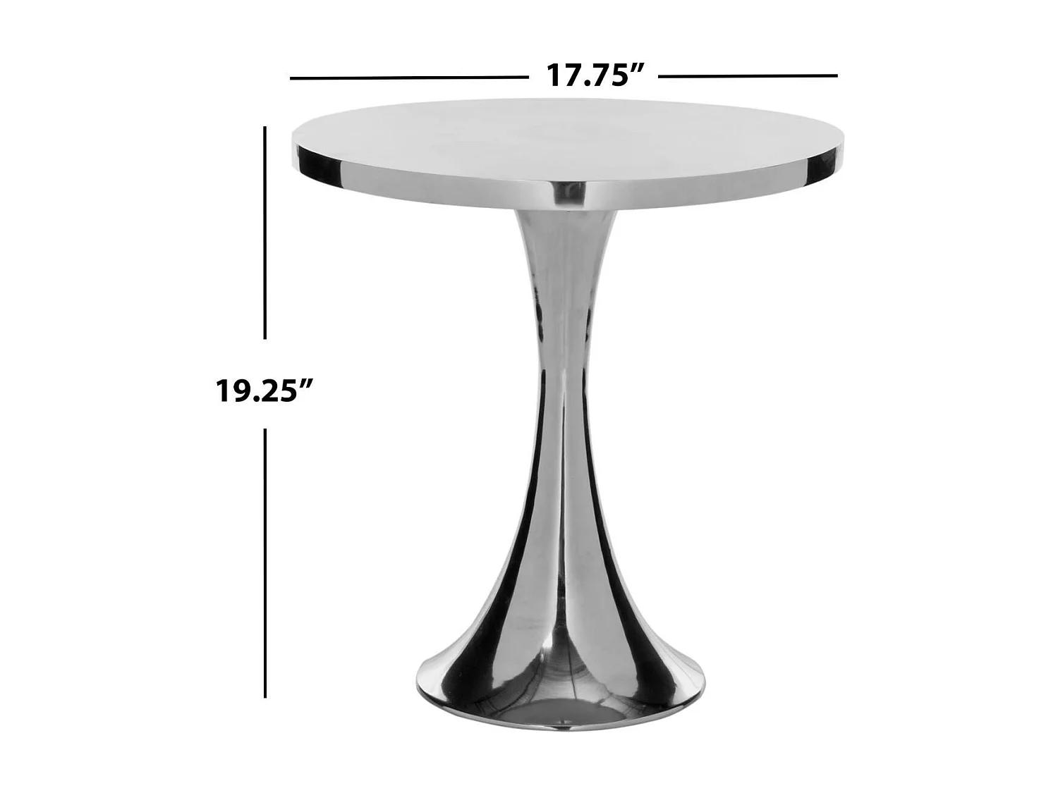 Table d'appoint Argent 47 X 47 X 49.02 cm - Villa