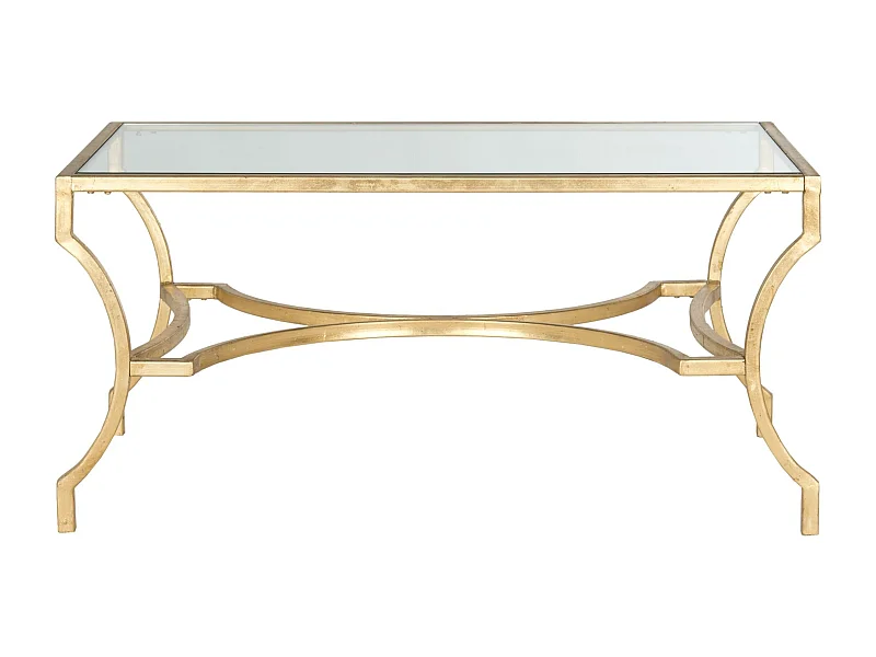 Table d'appoint Or et transparent 51 X 94 X 43.18 cm - Vira