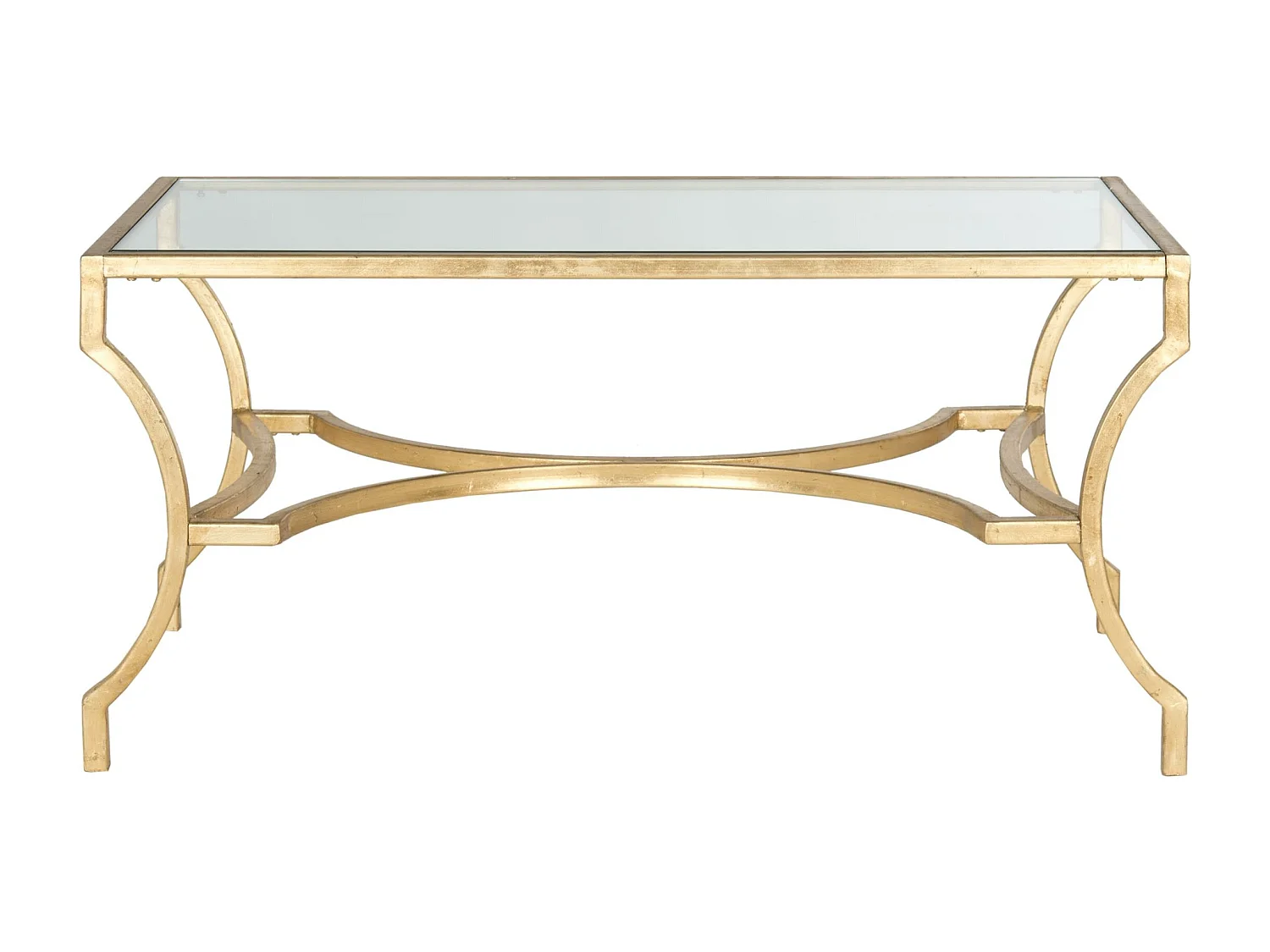 Table d'appoint Or et transparent 51 X 94 X 43.18 cm - Vira
