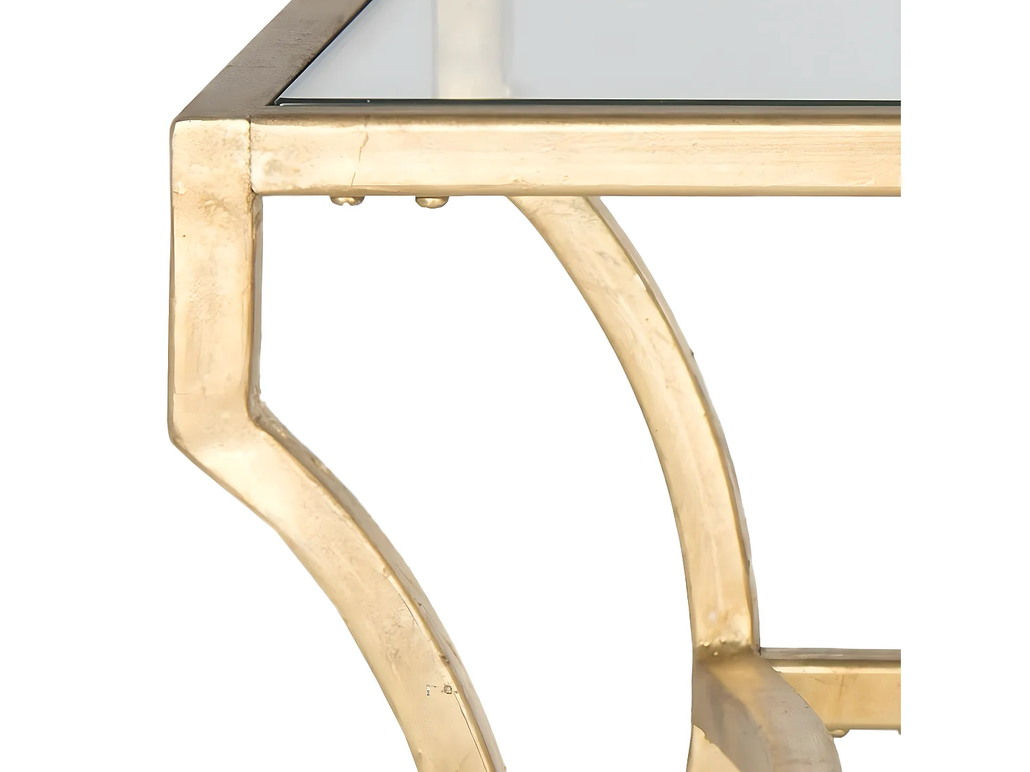 Table d'appoint Or et transparent 51 X 94 X 43.18 cm - Vira