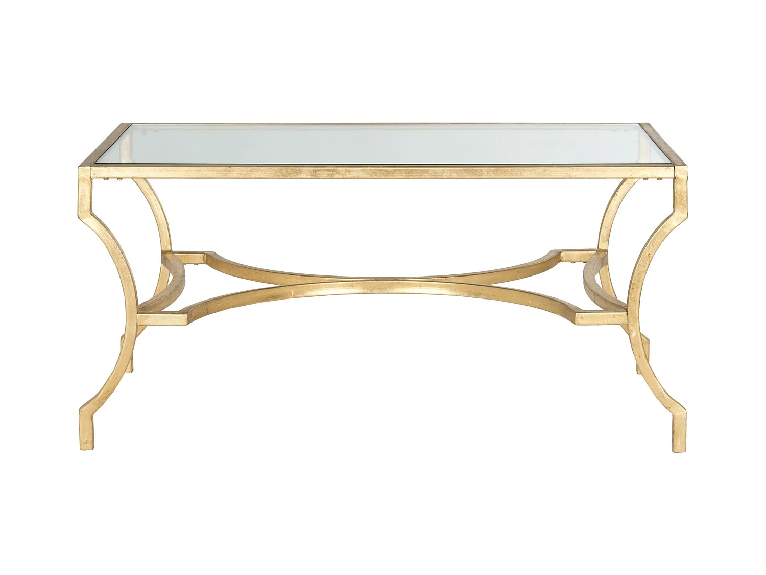 Table d'appoint Or et transparent 51 X 94 X 43.18 cm - Vira