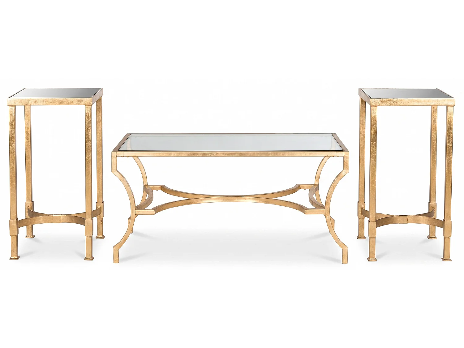 Table d'appoint Or et transparent 51 X 94 X 43.18 cm - Vira