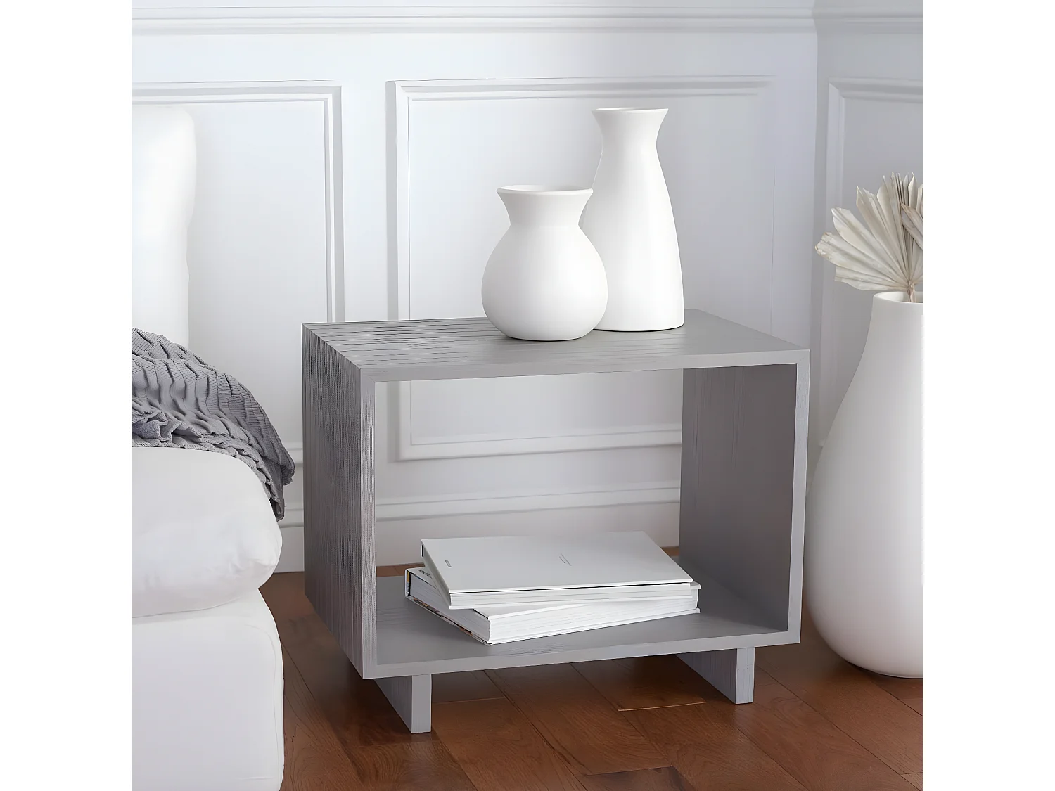 Table d'appoint Gris 40 X 60 X 48 cm - Manuelita