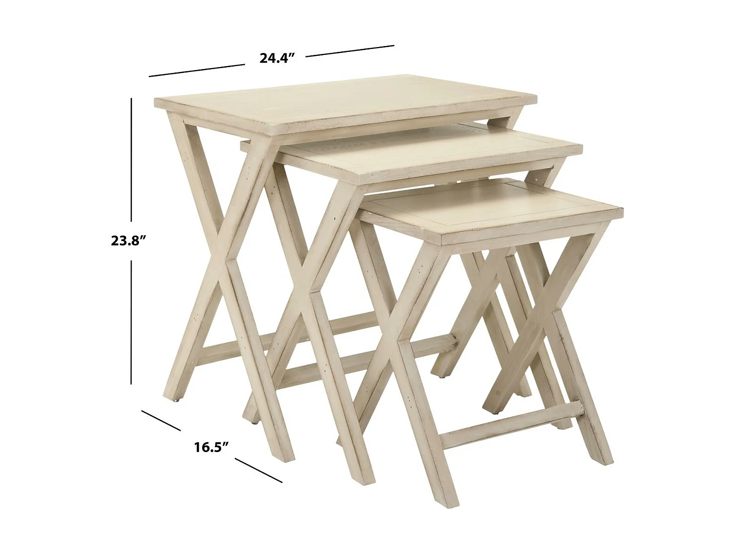 Table d'appoint Blanc 42 X 62 X 54.1 cm - Irine