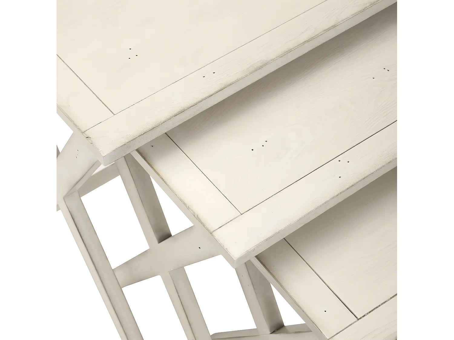 Table d'appoint Blanc 42 X 62 X 54.1 cm - Irine