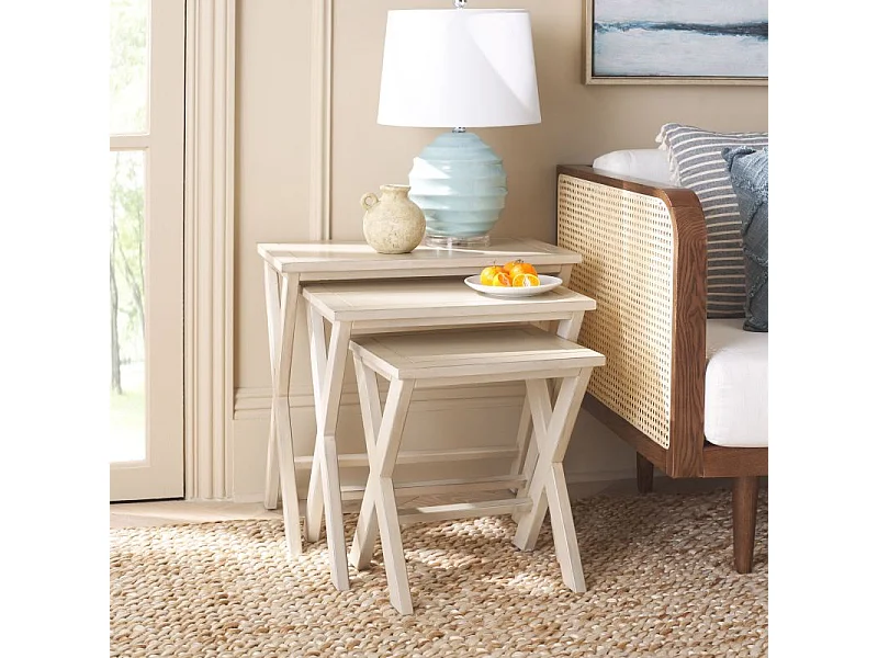 Table d'appoint Blanc 42 X 62 X 54.1 cm - Irine