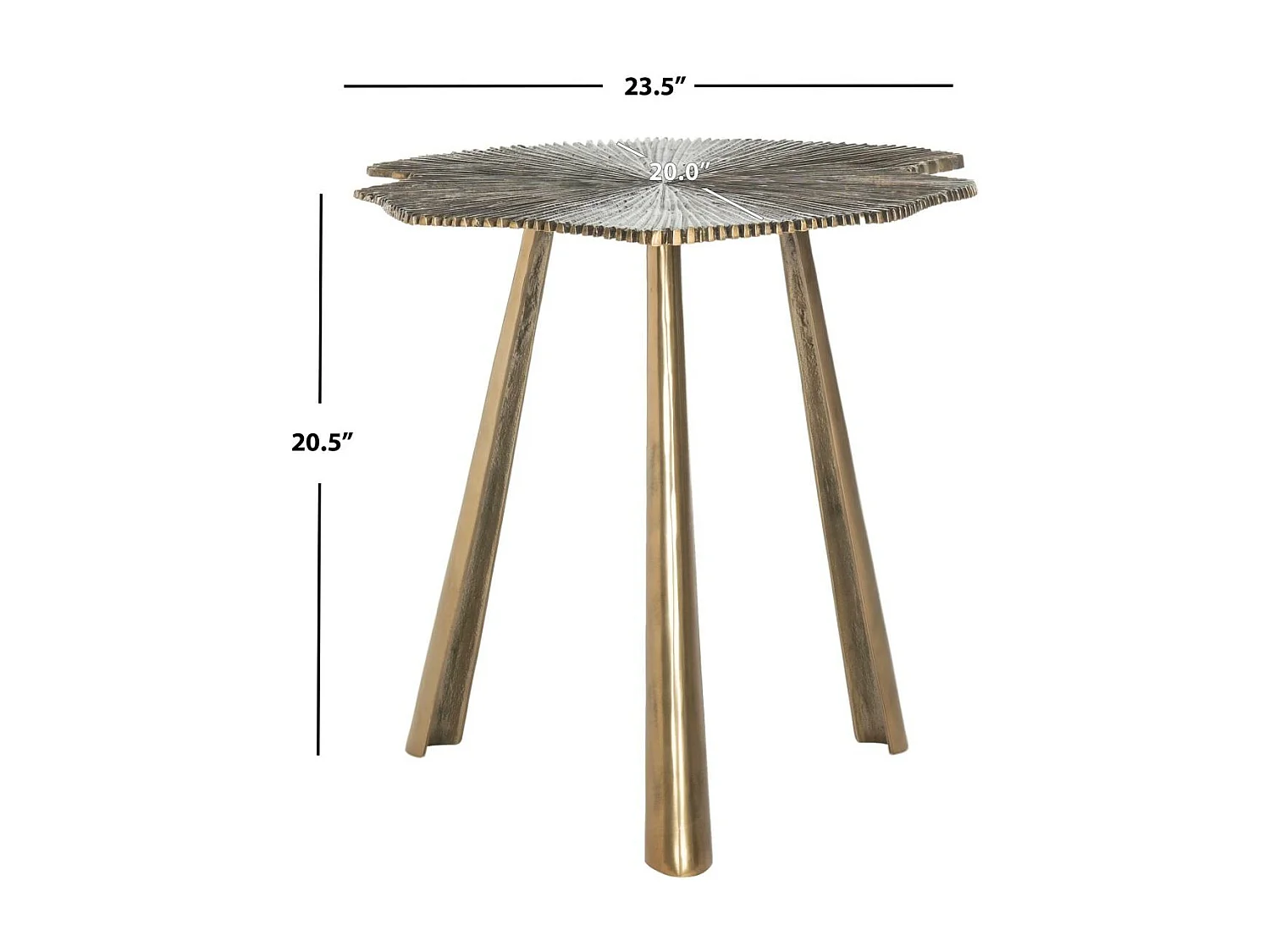Table d'appoint Laiton 51 X 60 X 52.07 cm - Octa
