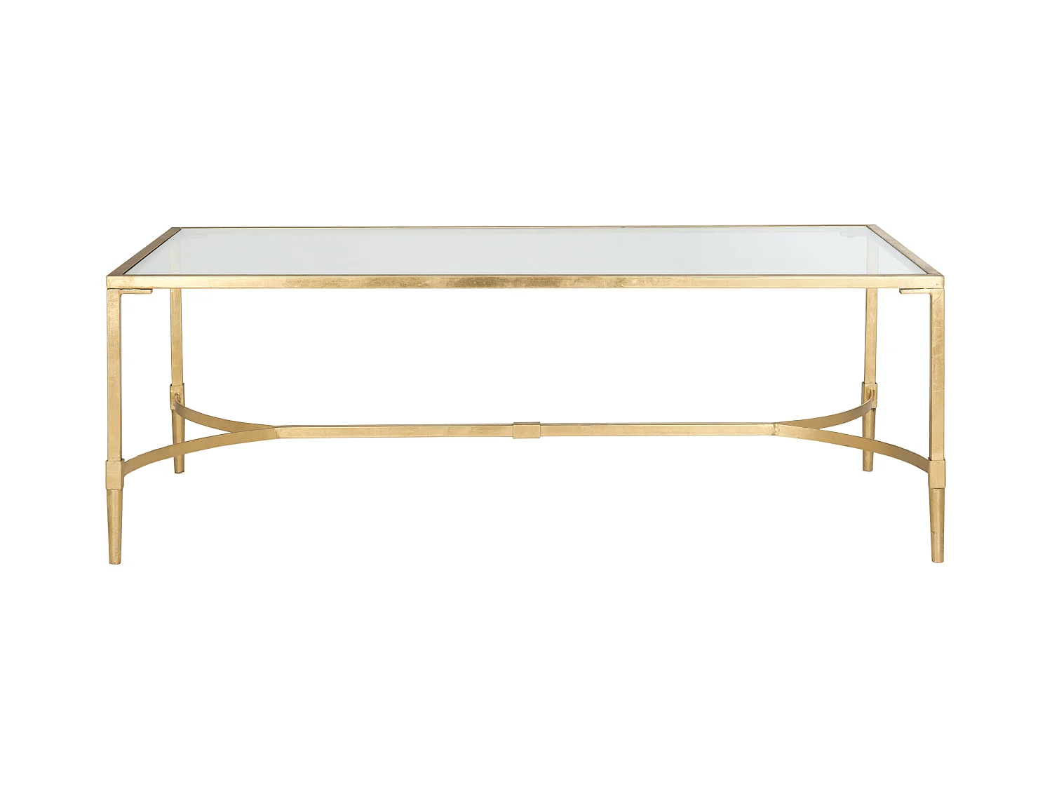 Table d'appoint Or et transparent 66 X 127 X 45.72 cm - Ferne