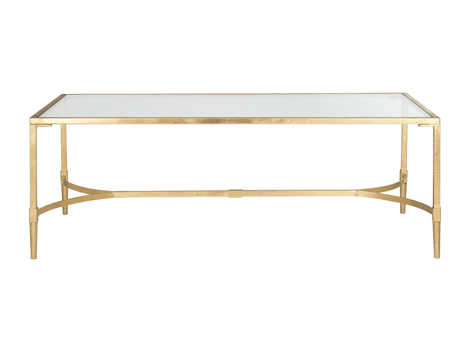 Table d'appoint Or et transparent 66 X 127 X 45.72 cm - Ferne