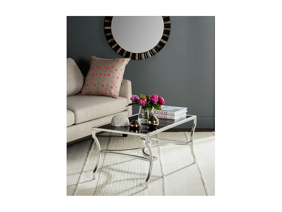 Table d'appoint Argent & Noir 93 X 50 X 43.18 cm - Vira