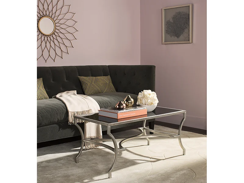 Table d'appoint Argent & Noir 93 X 50 X 43.18 cm - Vira