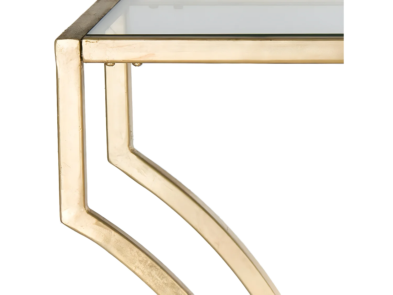 Table d'appoint Or et transparent 51 X 102 X 90.17 cm - Pluma