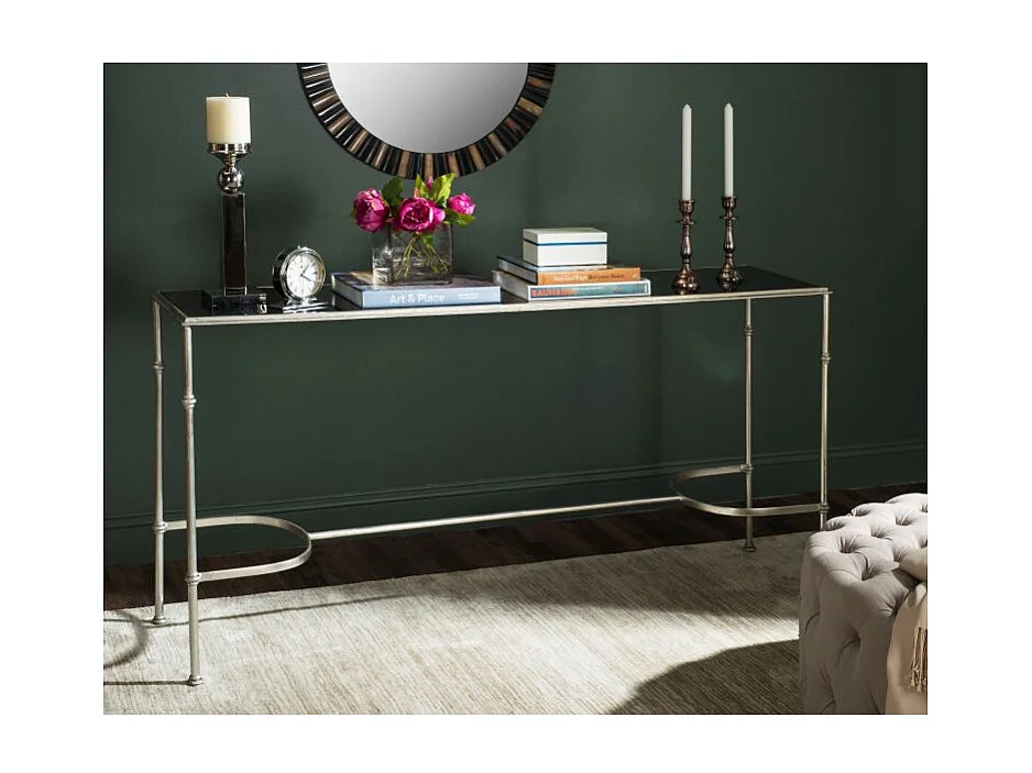 Table d'appoint Argent et noir 160 X 40 X 81.28 cm - Maebelle
