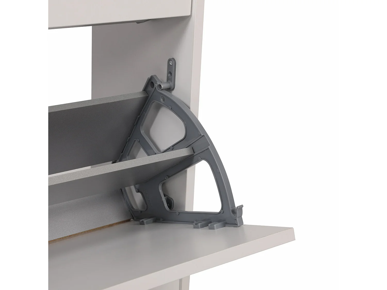 Etagère à chaussures, 100% panneaux de particules mélaminés, coloris blanc