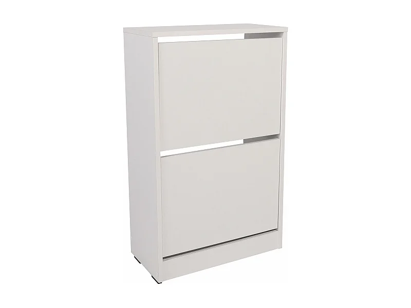 Etagère à chaussures, 100% panneaux de particules mélaminés, coloris blanc