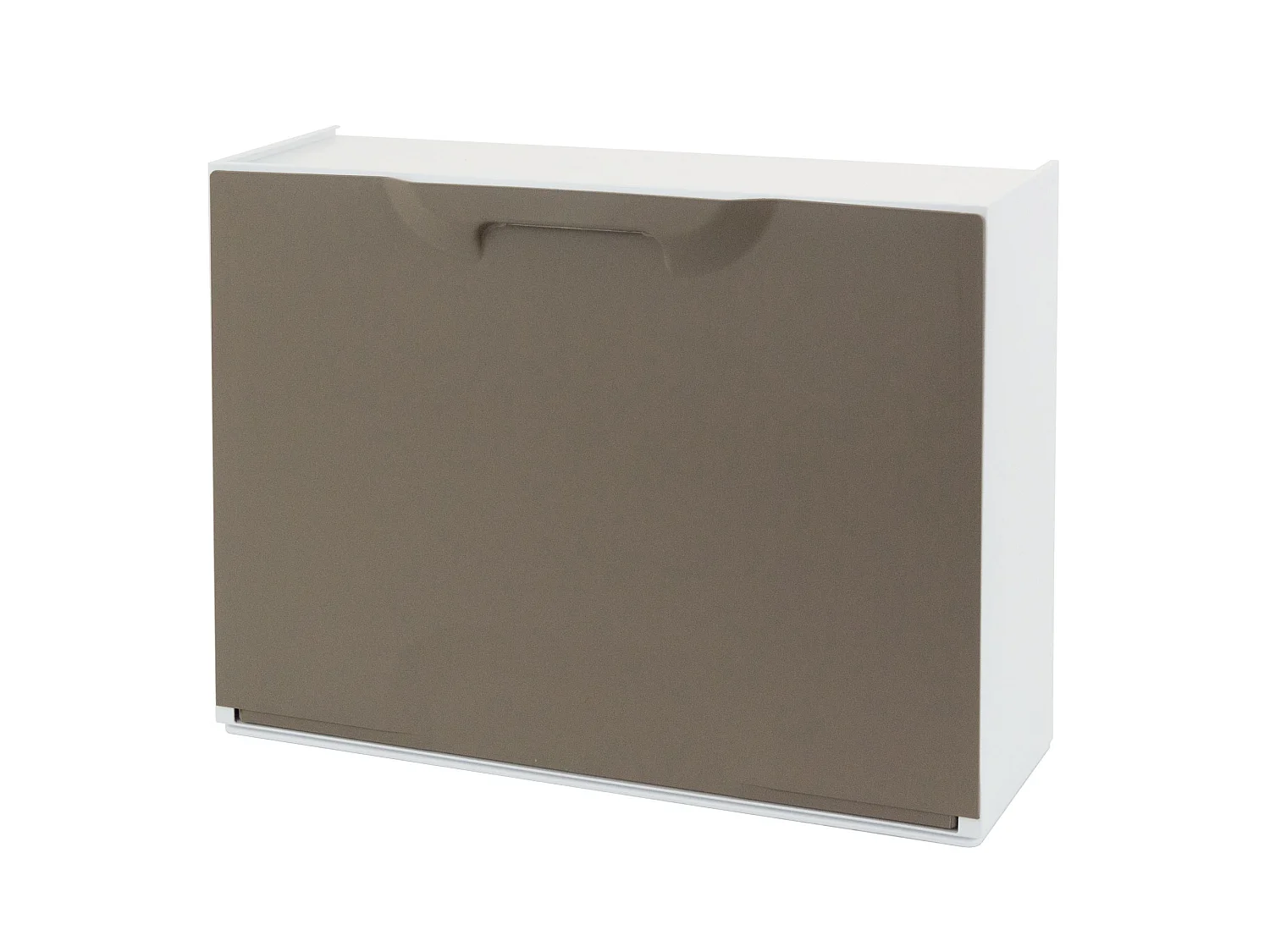 Lot de 3 rangements à chaussures en bois marron et en polypropylène blanc