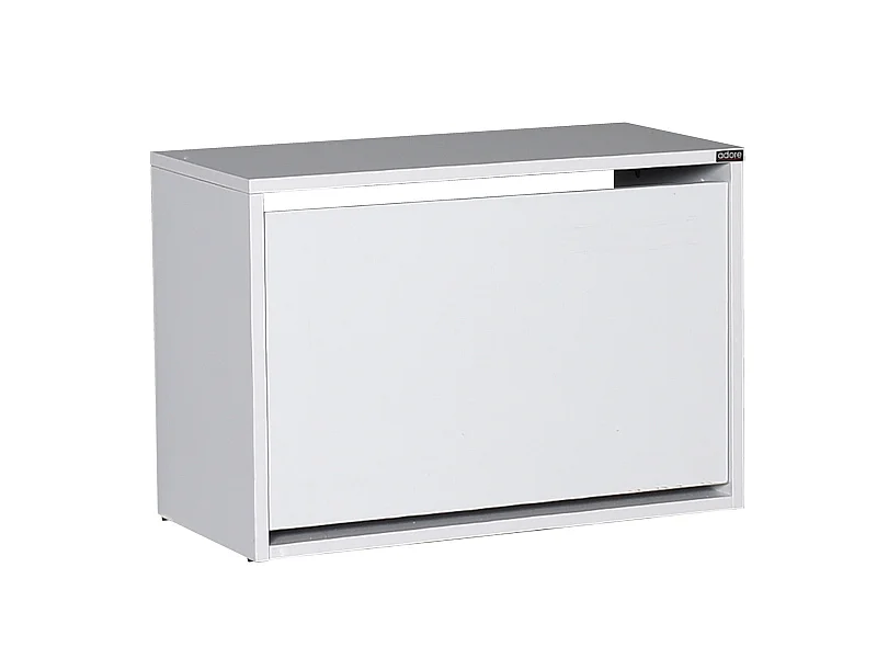 Etagère à chaussures,100% panneaux de particules mélaminés, blanc, couleur blanc