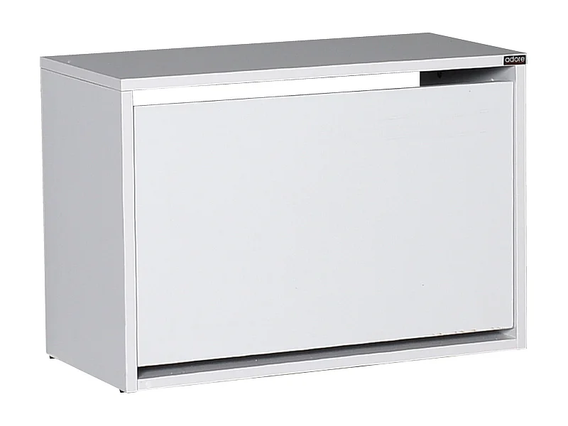 Etagère à chaussures,100% panneaux de particules mélaminés, blanc, couleur blanc