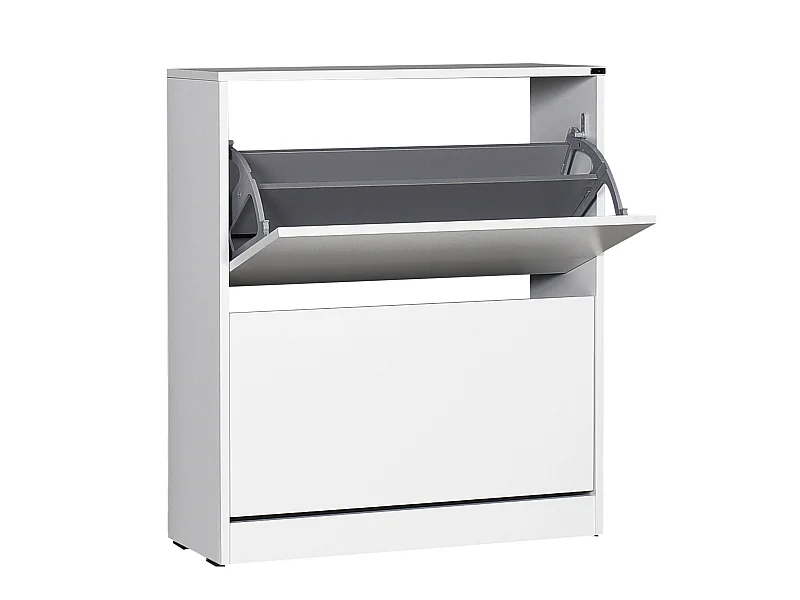 Etagère à chaussures,100% panneaux de particules mélaminés, blanc, couleur blanc