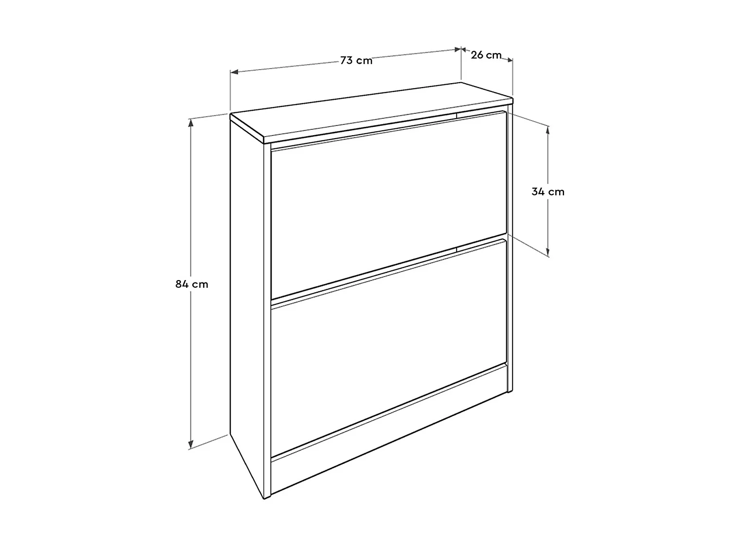 Etagère à chaussures,100% panneaux de particules mélaminés, blanc, couleur blanc
