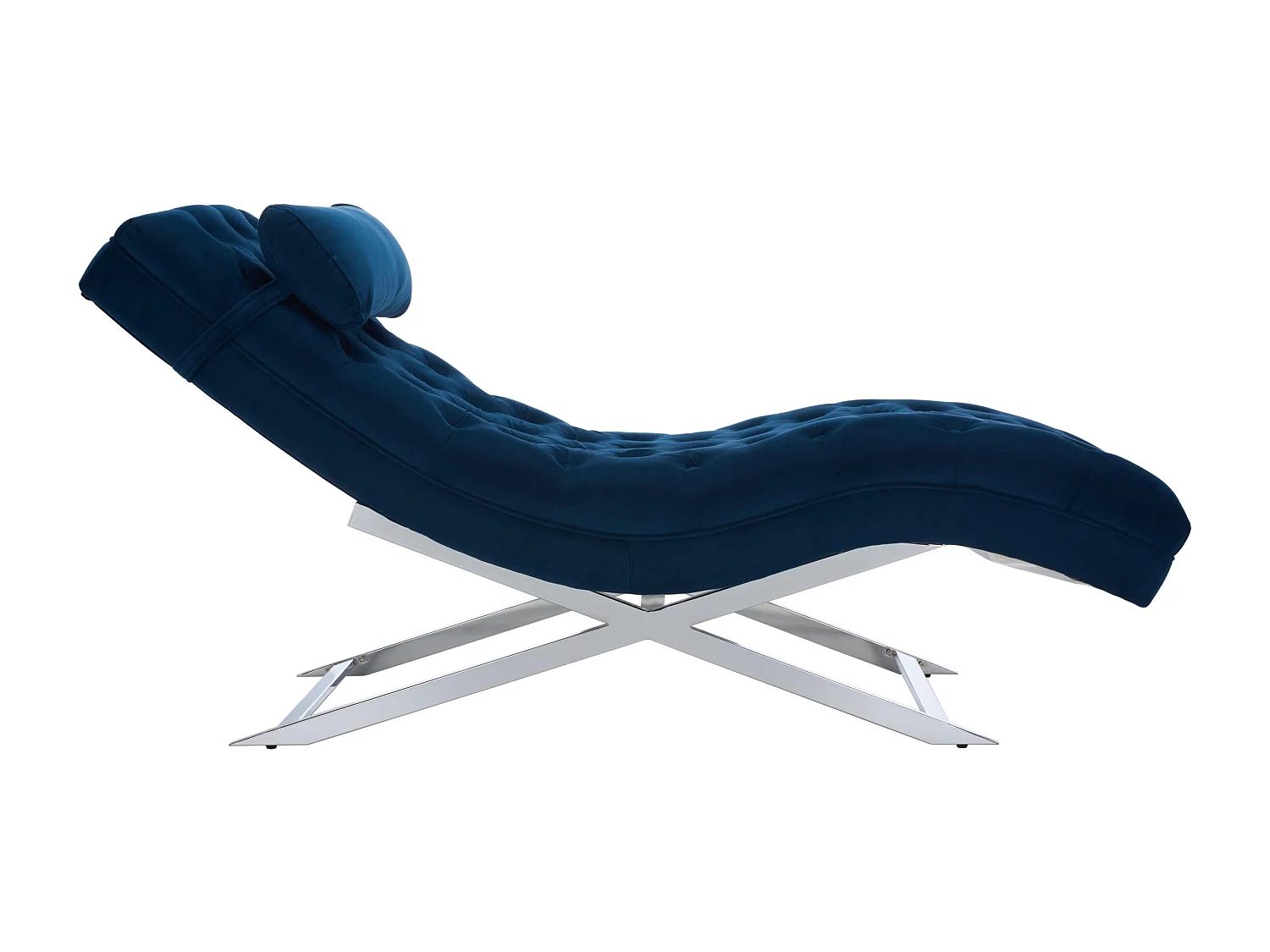 chaise Bleu marine 58 X 165 X 83.82 cm - Cleta
