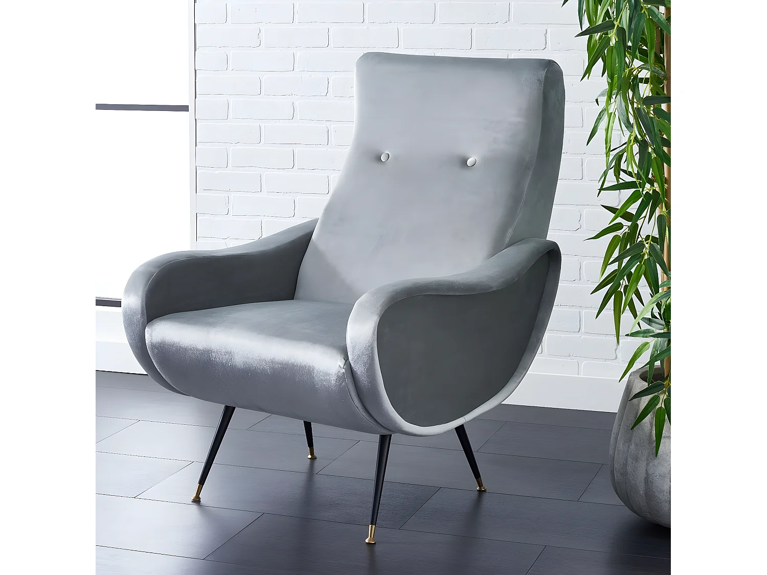 chaise Gris clair 89 X 72 X 93.98 cm - Clemma