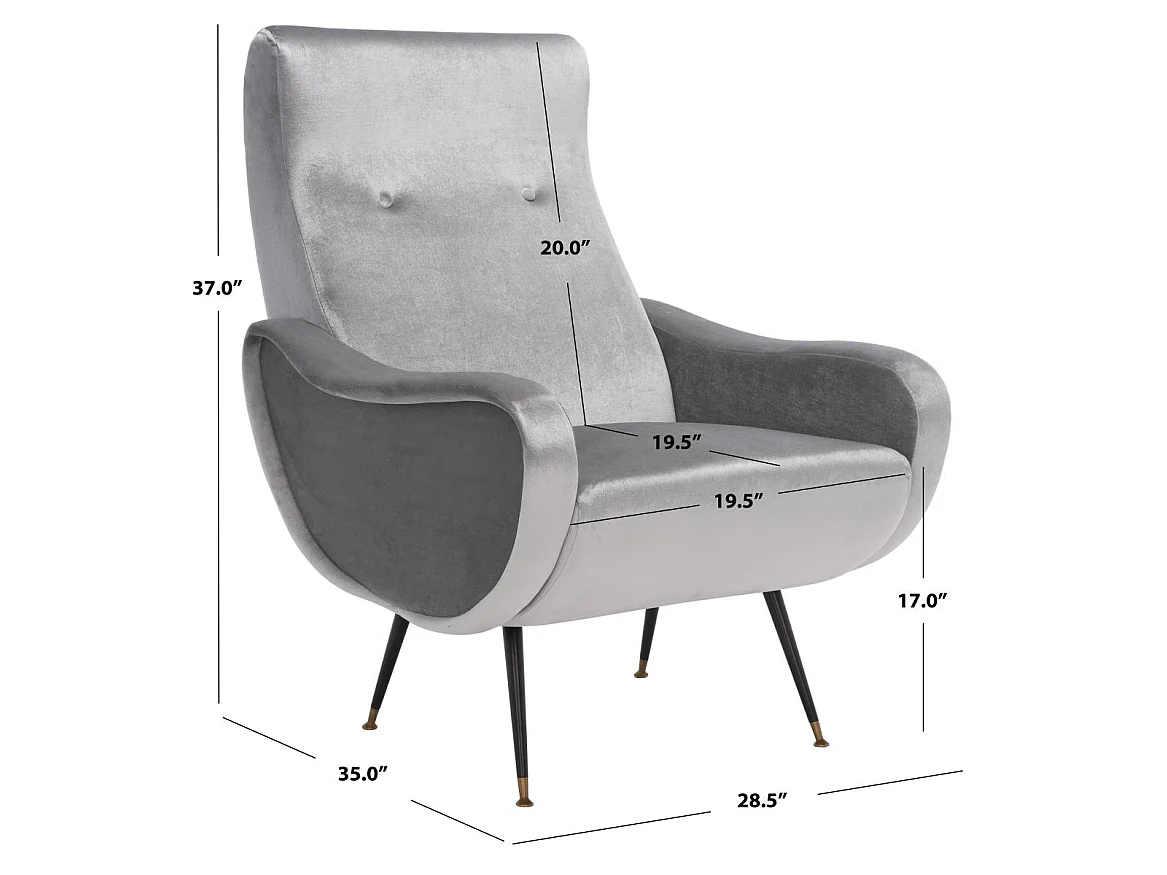 chaise Gris clair 89 X 72 X 93.98 cm - Clemma