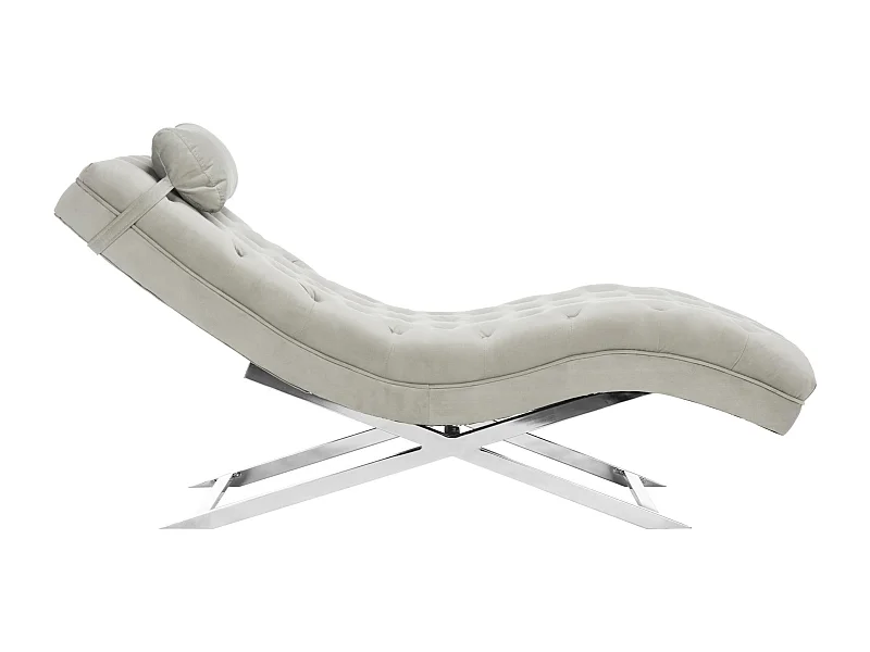 chaise Gris 58 X 165 X 83.82 cm - Cleta