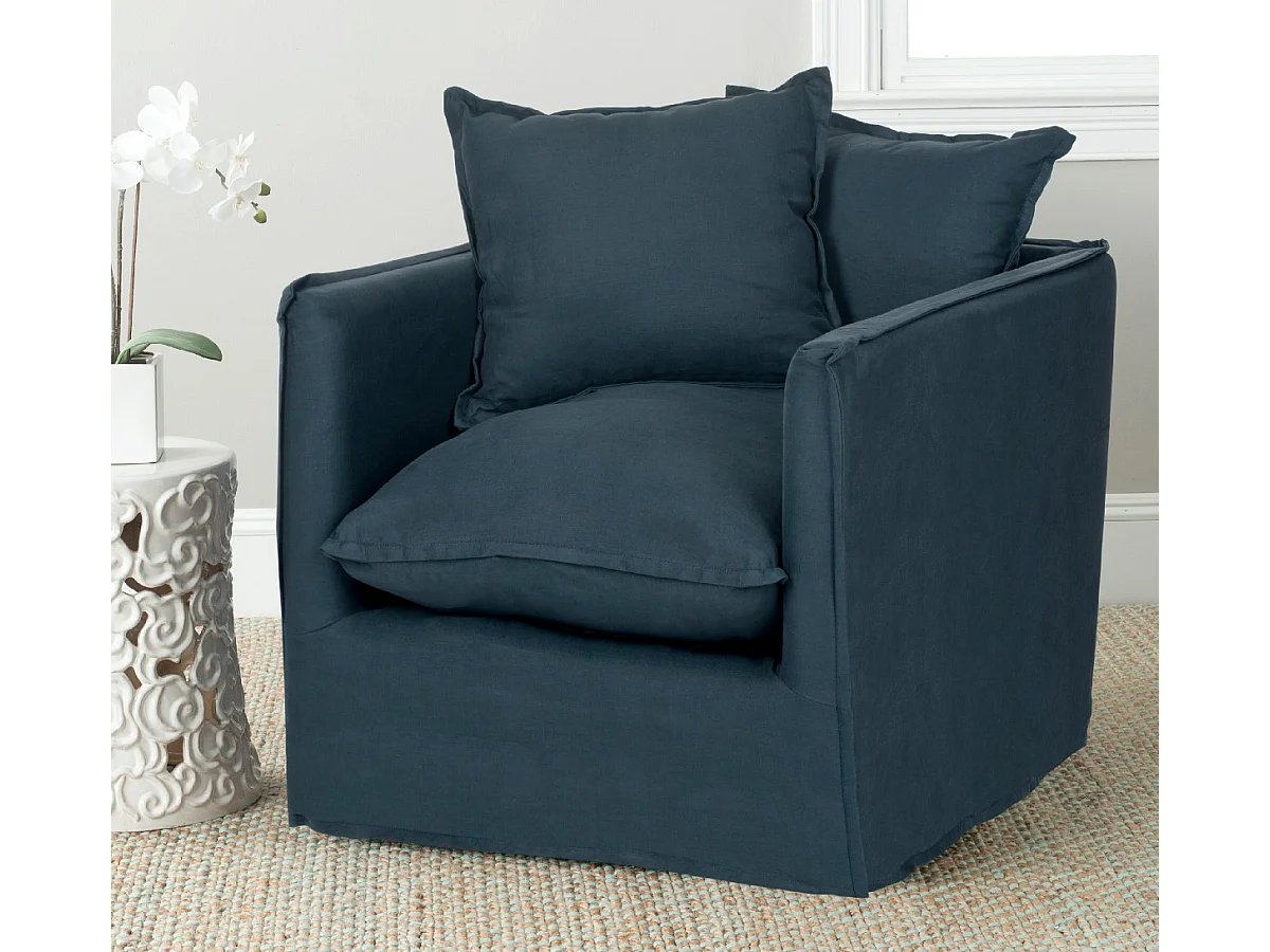 chaise Bleu et blanc 85 X 76 X 65.02 cm - Jerrie