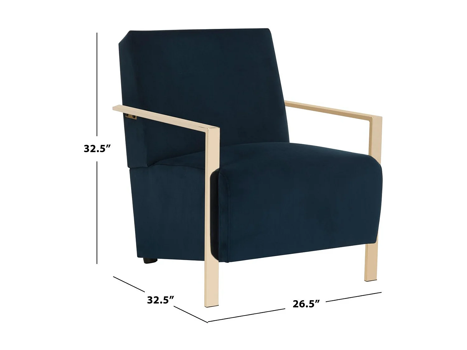 chaise Bleu marine 83 X 67 X 82.55 cm - Filomena